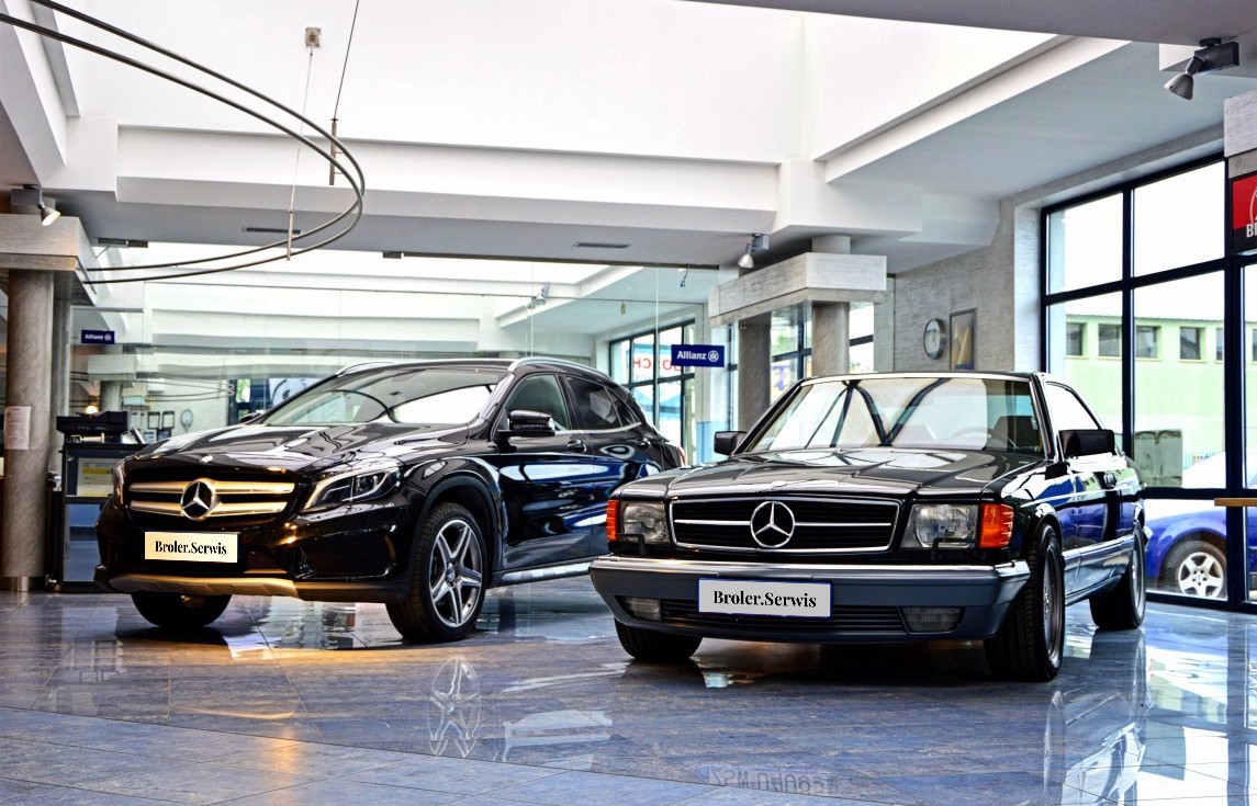 Mercedes GLA 250 oraz W126  Coupe w Broler.Serwis